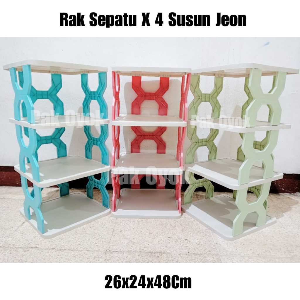 Jeon Korean Plastic X 4 Layer Shoe Rack - Shoe Rack Cross Sandal Rack ...