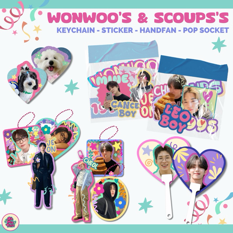 Wonwoo & Scoups Birthday Edition! Keychain, Sticker, Handfan, Pop ...