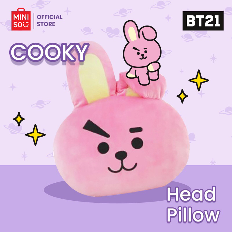 Miniso x Bt21 Head Pillow Cooky Tata bts/miniso Bt21 bts Head Pillow ...