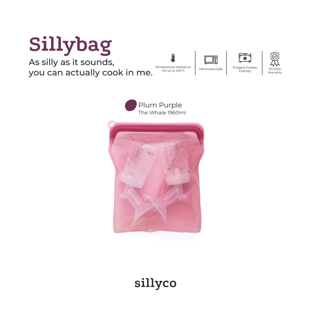 Sillyco - Sillybag The Whale - Reusable Silicone Pouch/Bag/Ziplock/Food ...