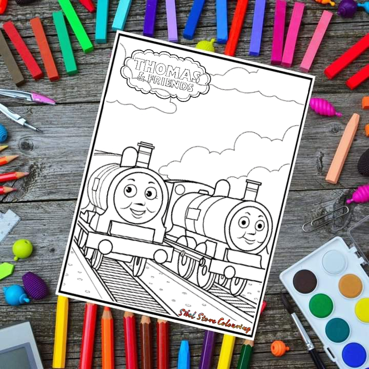Thomas & Friends Theme Children's Coloring Paper / Drawing Paper (10 ...