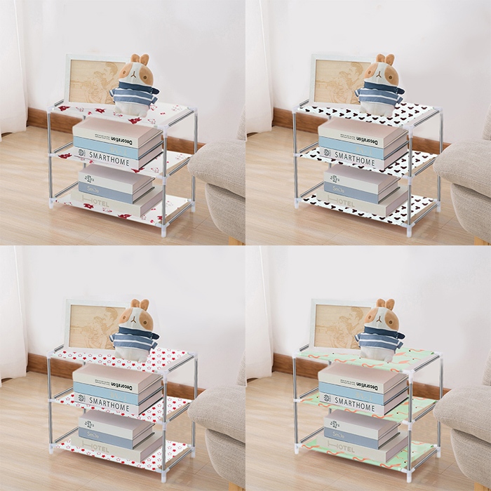 3-tier Motif Shoe Rack Size 45cm x 22cm x 62cm/3-tier Portable Shoe ...
