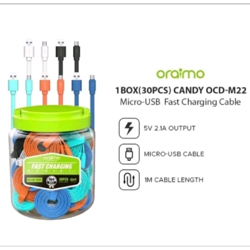 Oraimo Candy Micro Fast Charging Micro Cable OCD-M22 | Shopee Malaysia