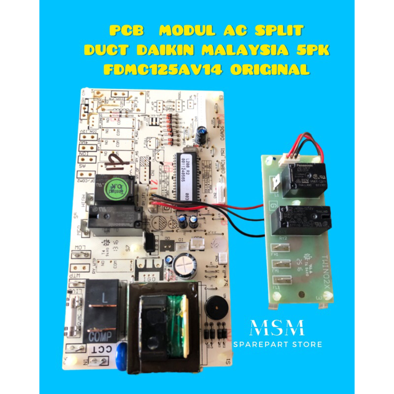 PCB MODULE AC SPLIT DUCT DAIKIN MALAYSIA 5PK FDMC125AV14 ORIGINAL ...
