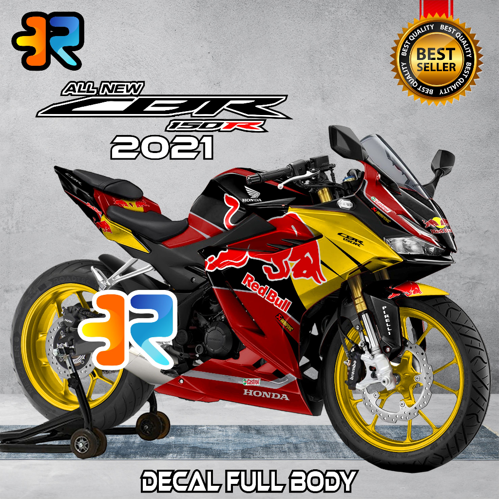 Cbr 150R 2021 Decal Full Body Sticker with Red Bull Design Variations ...