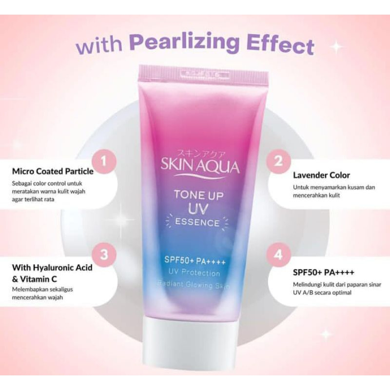 Original Skin Aqua Tone Up UV Essence Sunscreen Spf 50 SkinAqua 40gr Shopee Malaysia