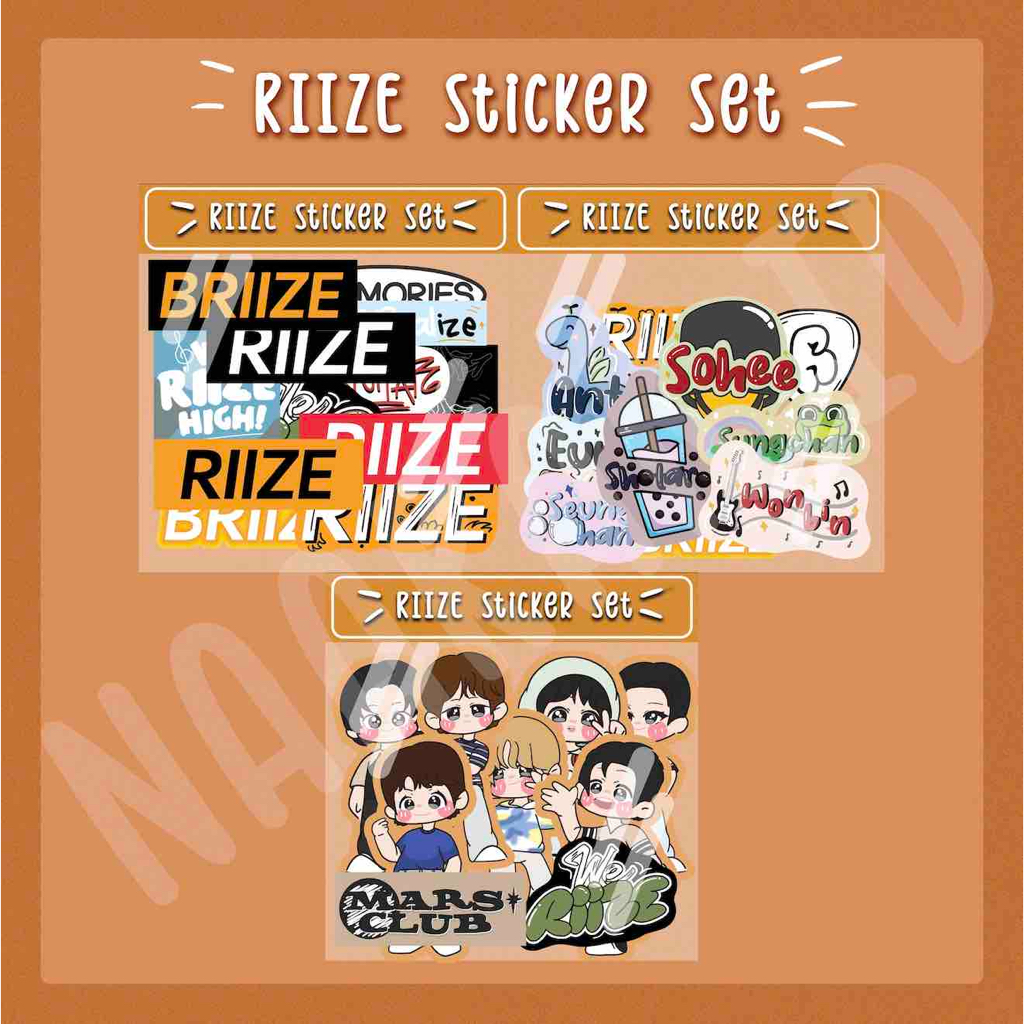 Riize STICKER SET GET A GUITAR MEMORY SIREN BRIIZE | Shopee Malaysia