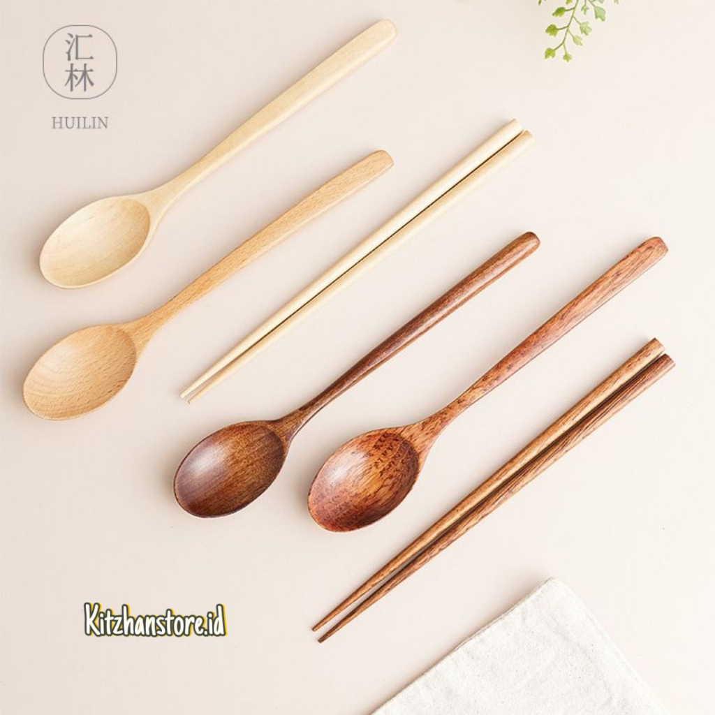 KAYU Wooden Tablespoon 23cm Korean Wooden Chopsticks Korean Wooden
