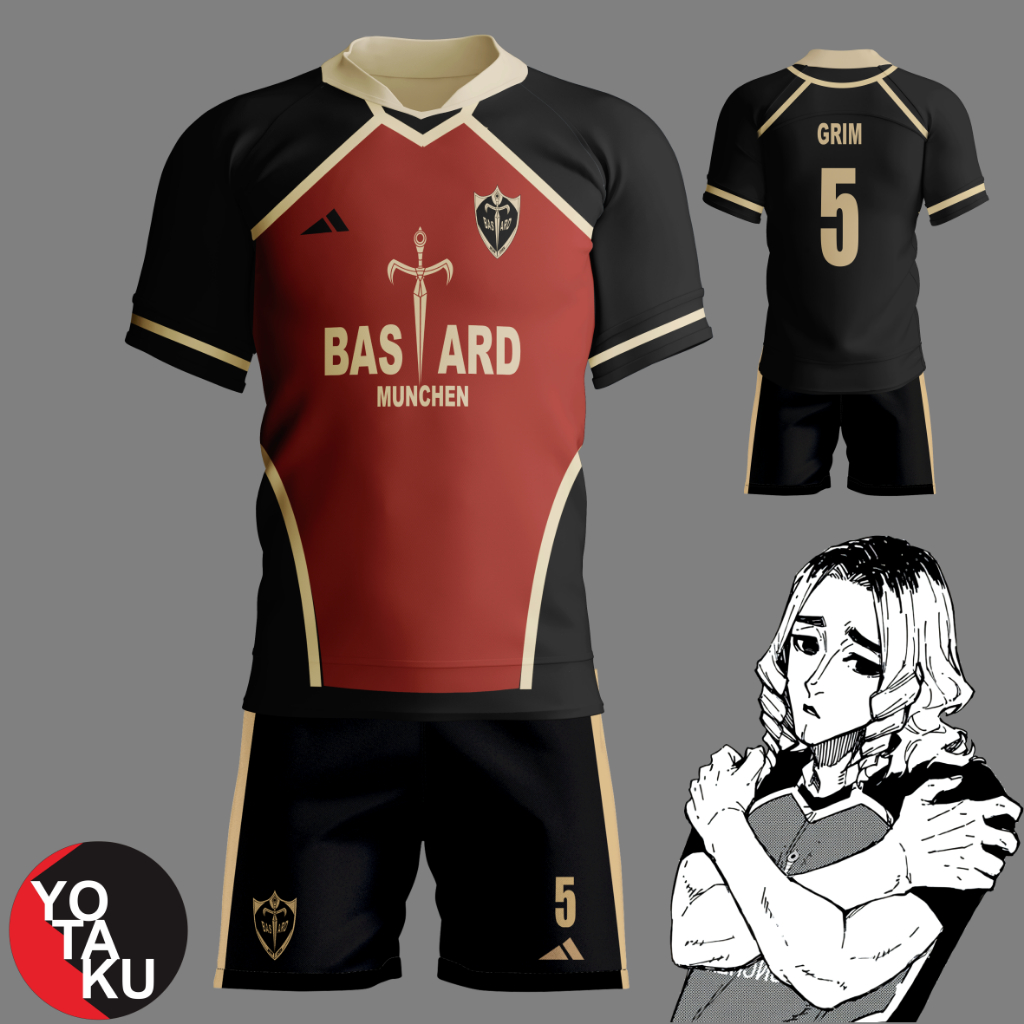 Jersey Anime Cosplay Blue Lock Benedict Grim Bastard Munchen Full Set