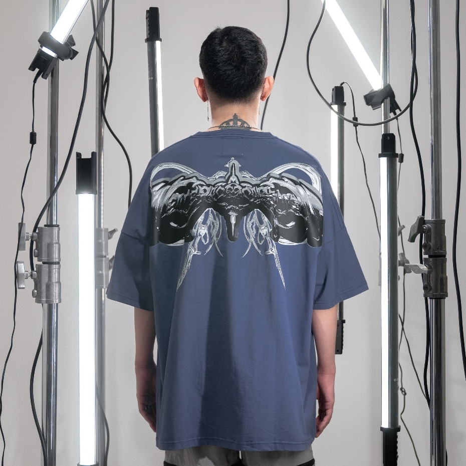 Hierarchy STUDIOS Resurgence Blue Wings Wide Oversized TShirt