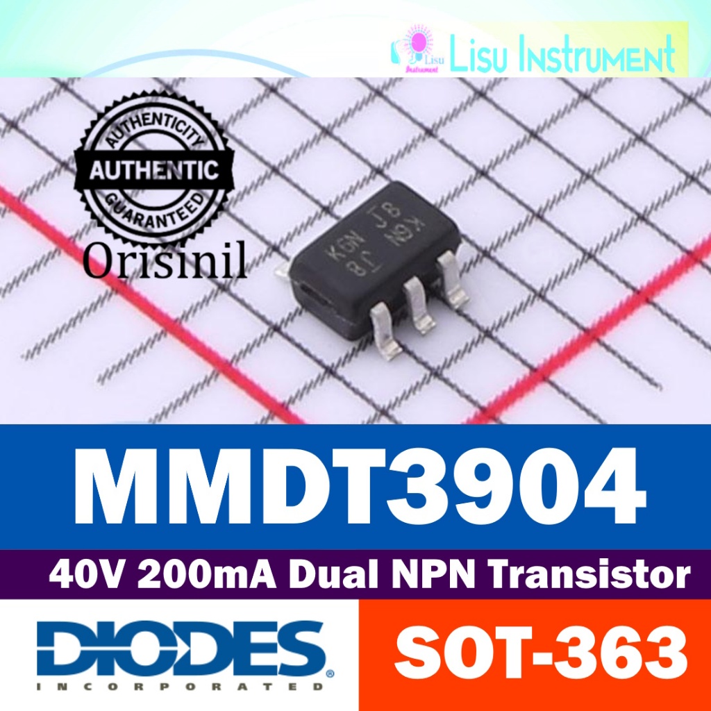MMDT3904 40V 200mA Dual NPN K6N Transistor SOT-363 Diodes Original ...