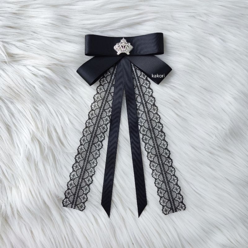 Serena KOREAN RIBBON BROOCH PREMIUM, KOREAN RIBBON BROOCH, kospley tie ...