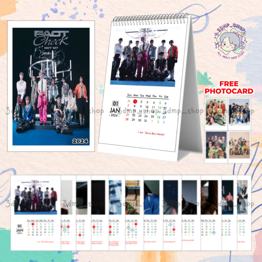 Sitting Calendar 2024 KPOP NCT 127 FACT CHECK | Shopee Malaysia