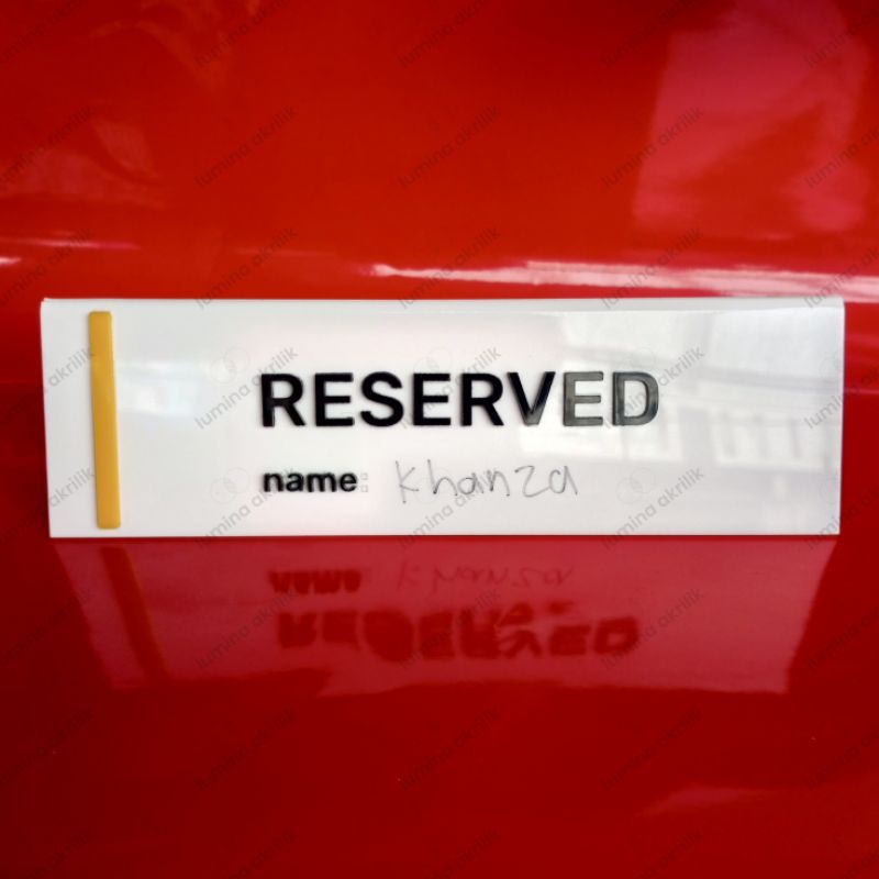 Custom Front and Back Table Cashier Sign with Acrylic Embossed Letters ...
