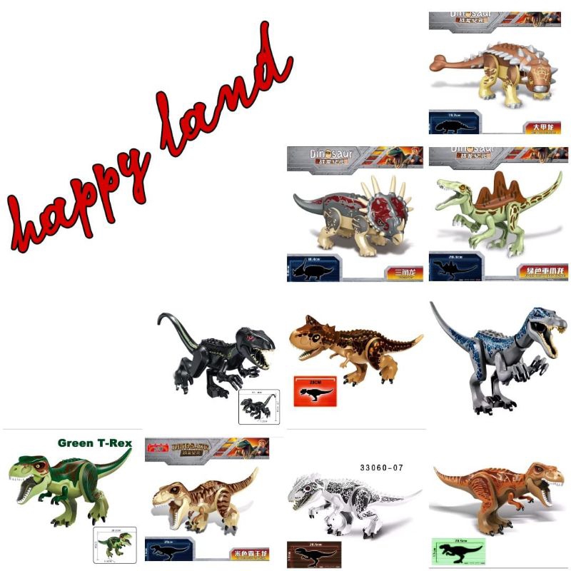 Brick Dino Dinosaur Trex Carnotosaurus Jurassic World Park Toys ...