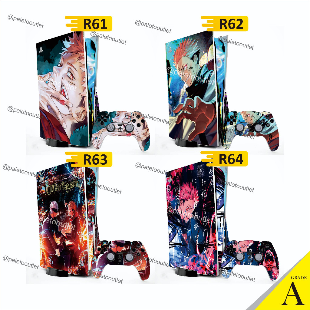Garskin Sticker ps5 disc ps5 digital motif jujutsu kaisen yuji itadori ...