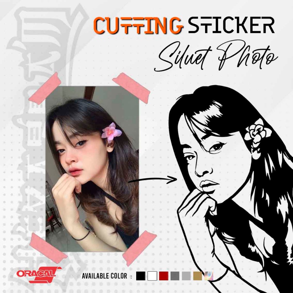 Custom Photo Silhouette Cutting Sticker | Photo Silhouette Custom ...