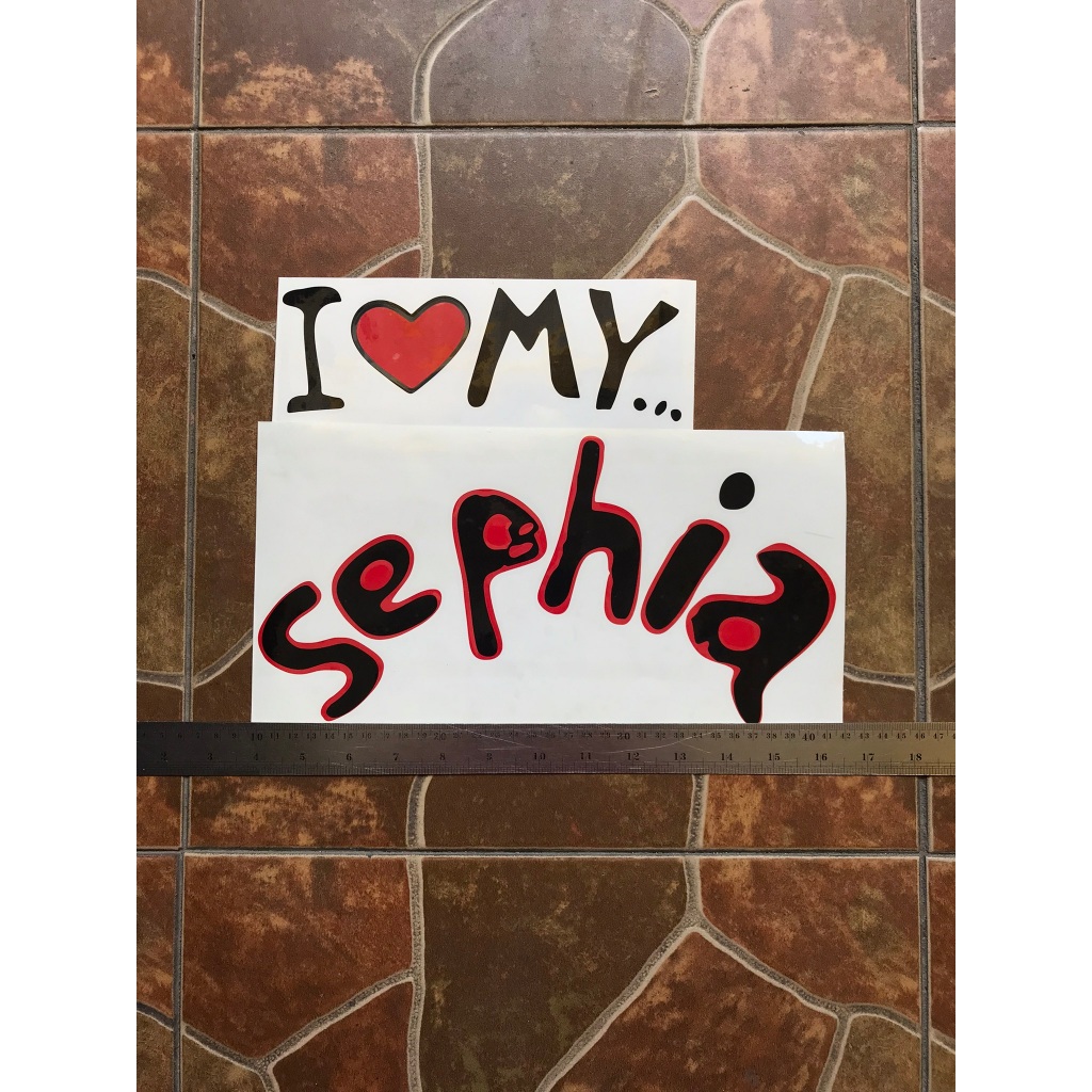 I Love My Sephia Sticker Replacement Guitar Body Fender Telecaster ...