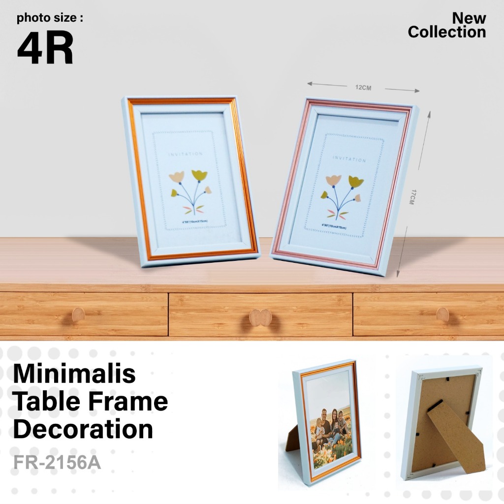 Simple Table Frame Home Decor Aesthetic Photo Frame Size 4R | Shopee ...