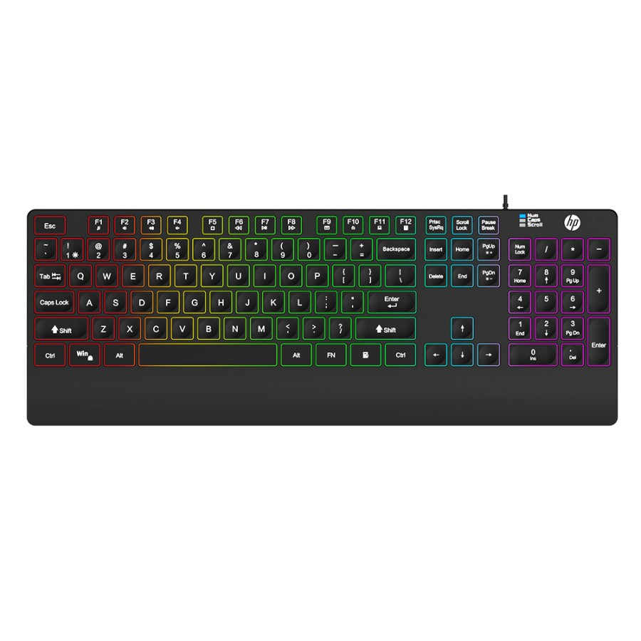 Gaming Keyboard Hp K120 Membrane Keyboard With Chocolate Keycaps Rgb 