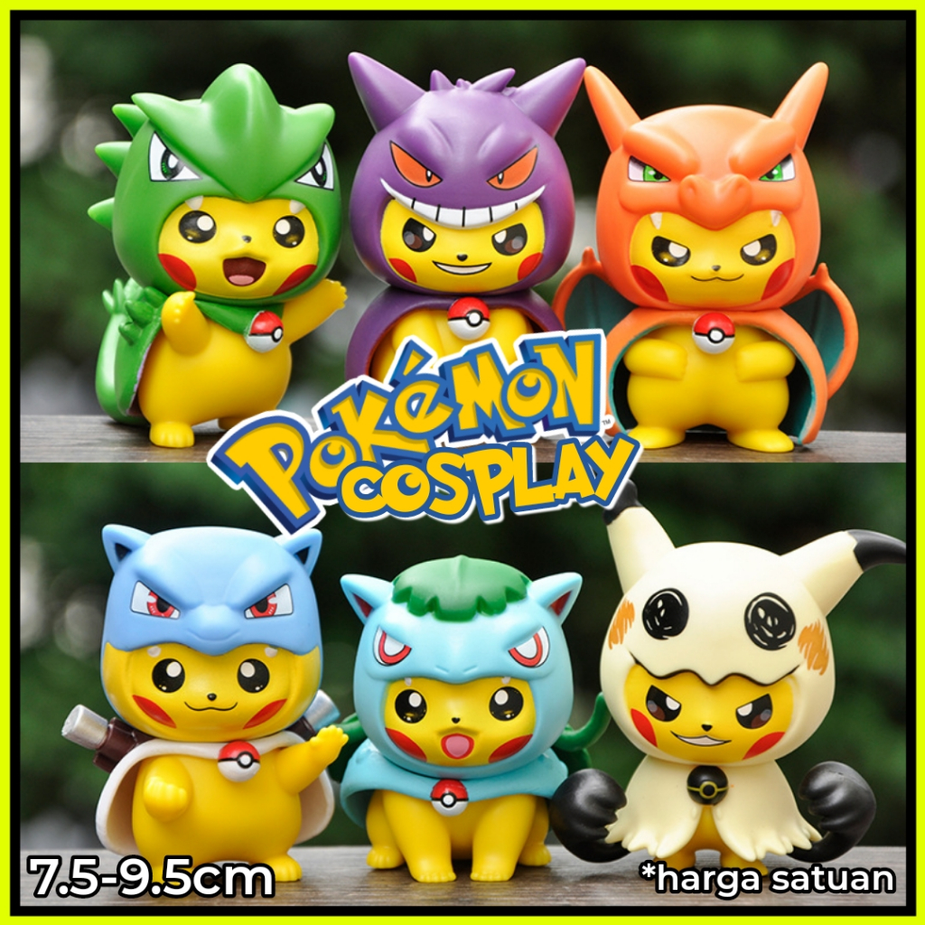 Pokemon PIKACHU COSPLAY Action Figure - Miniature Cake Topper Display ...
