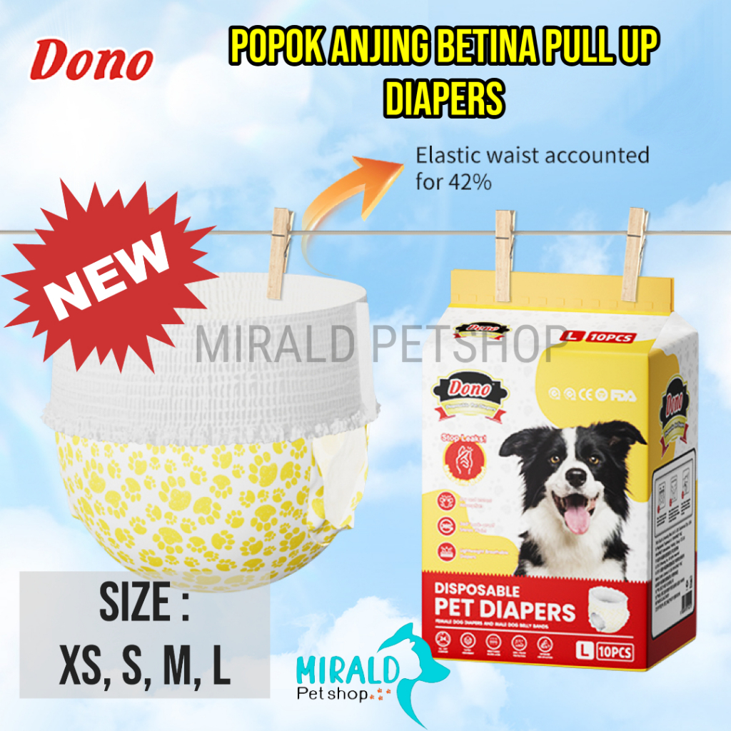 Anjing Betina Simple Solution Washable Diaper Size Diapers