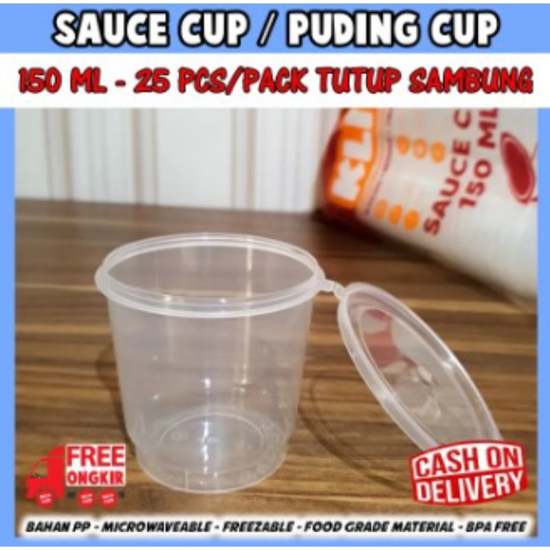 Sauce Cup/Puding Cup 150ml+lid/Sauce Cup/Pudding Cup Lid Connecting ...