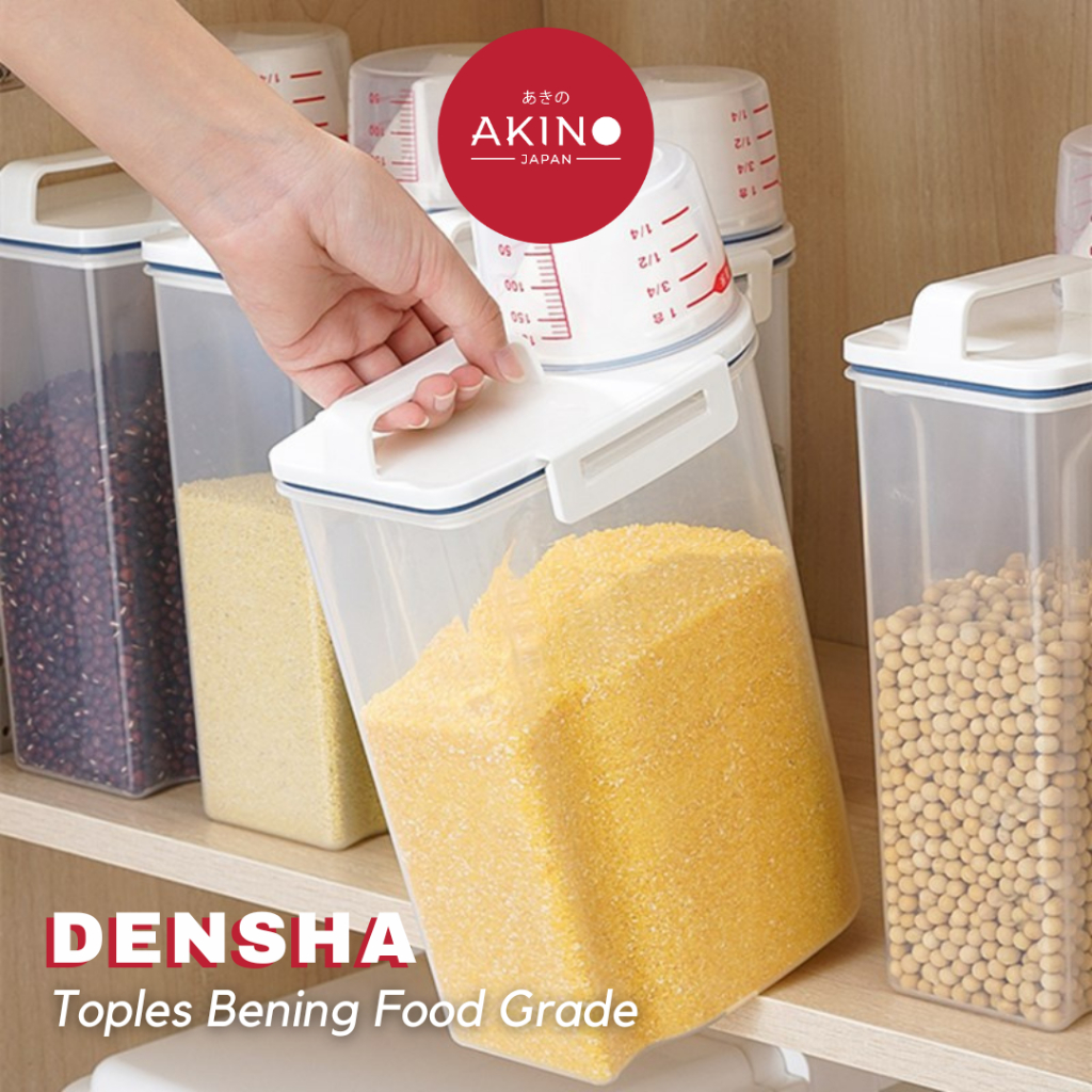 [AKINO]DENSHA Transparent Snack Storage Container Airtight Snack Pour ...