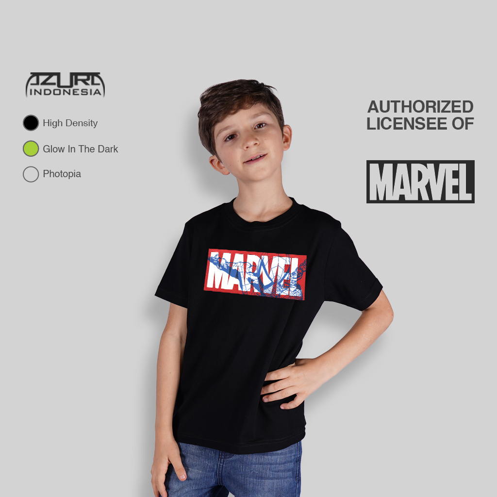 HITAM Azura Tshirt Marvel Original Marvel Silhouette Spiderman Black ...