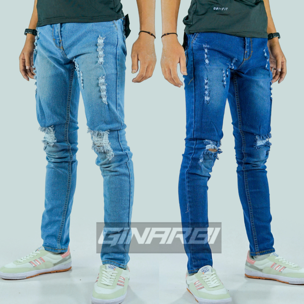 Men's Ripped Jeans Ripped Jeans Men's Ripped slim fit Pants