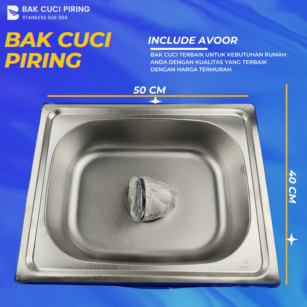 Sus 504 Stainless Dishwashing Tub/BCP Single/Dishwashing Tub Kitchen Sink Dolphin Shopee Malaysia
