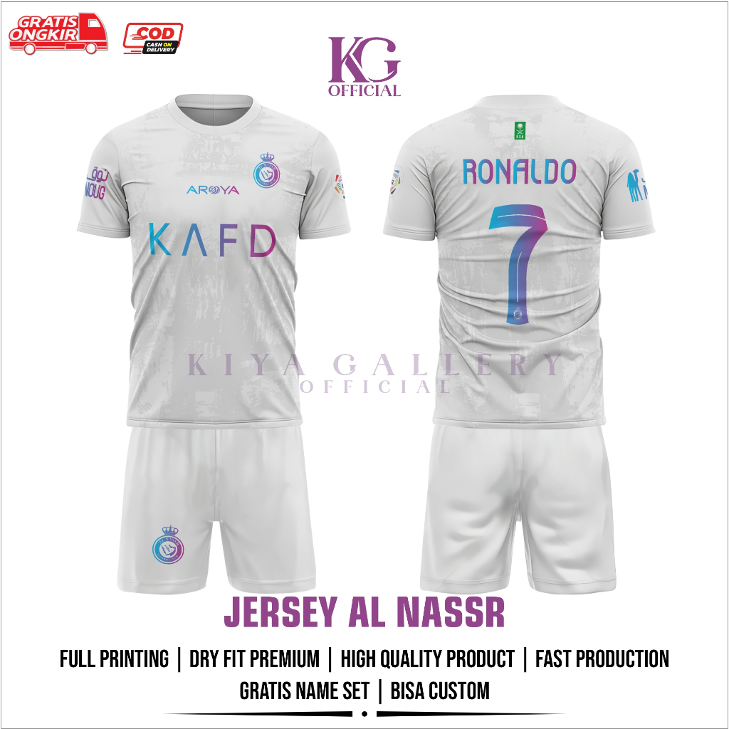 Jersey Futsal & Football Al Nassr Ronaldo CR7 New 2023-2024 FULL ...