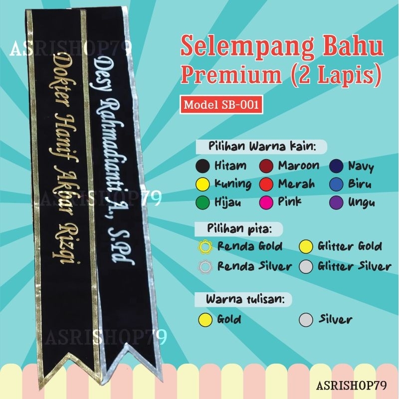 List RIBBON SHOULDER GRADUATION SAVE (2 layers of velvet) | Shopee Malaysia