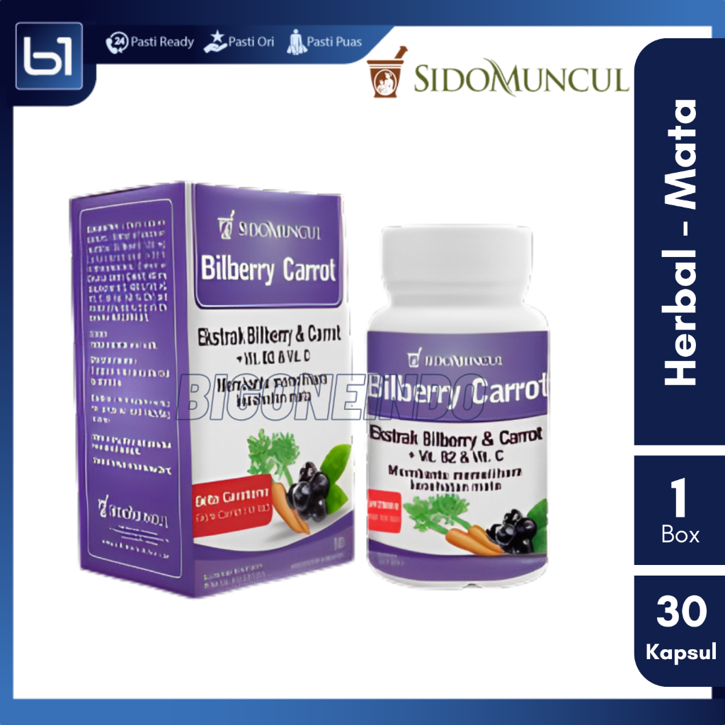 MATA Bilberry Carrot Sidomuncul 30 Capsules, Helps Maintain Eye Health