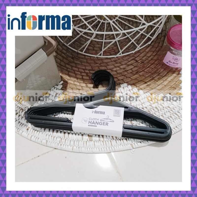 GANTUNGAN INFORMA - PLASTIC CLOTHES HANGER / EAZY CLOTH HANGER | Shopee ...