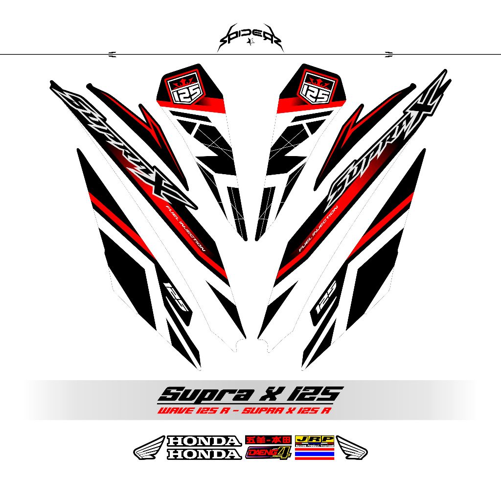 Striping SUPRA X 125 R NEW X24/STRIPING STICKER Motorcycle HONDA SUPRA ...