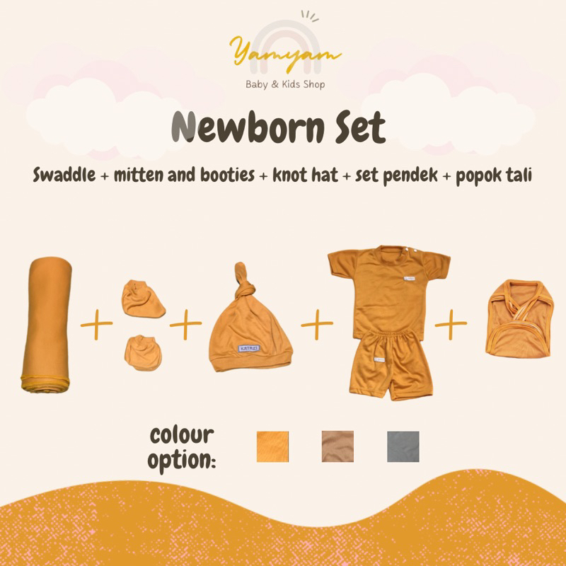 Newborn complete set, newborn baby clothing package, swaddle set, baby ...