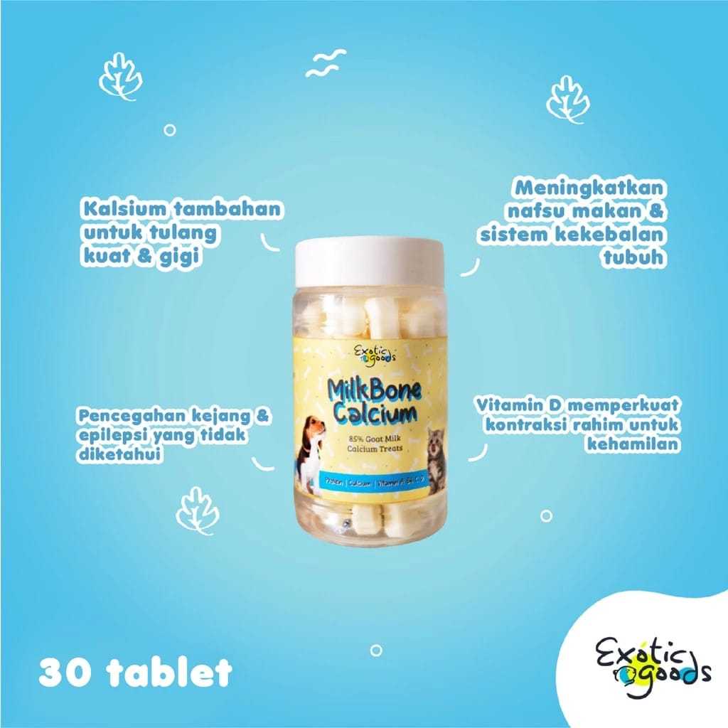 Milkbone CALCIUM 30 Tablets SNACK Milk CALCIUM Tablets Dog CALCIUM