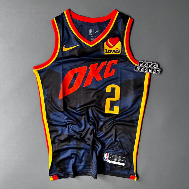 Heat Press Jersey '23 OKC City Edt. 2 SGA Basketball Clothes Shopee