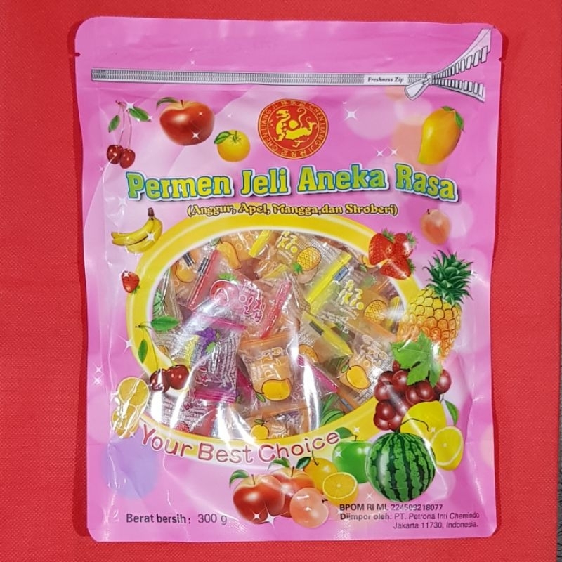 Jelly Candy Assorted Flavors Pink Pack 300 Grchinese New Year Candyholidayjelly Candy 0673