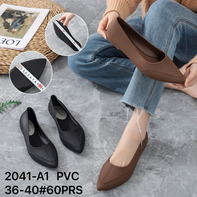 Dove Flat Balance Color Jelly Shoes type 2041