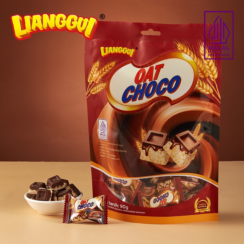 Putih [halal] Lianggui Oat Choco Flavor (oatmeal Chocolate, White 