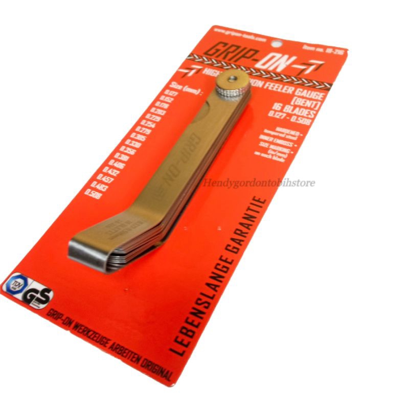 Grip on Feeler Gauge Measuring Tool Valve Adjustment Bent model fuller