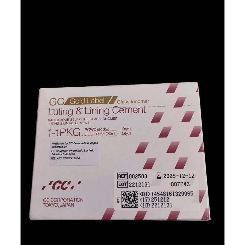 thumbnail image 2 of GC Gold Label Fuji 1 Radiopaque Luting & Lining Glass Ionomer Cement – Free Shipping 2 of 5