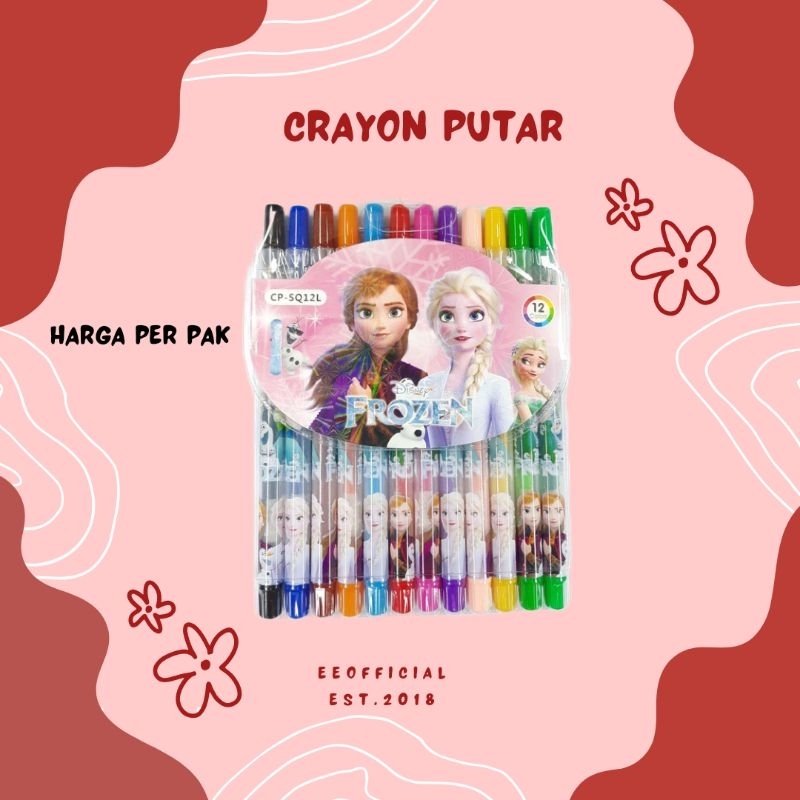 GIRLS ROTATING CRAYONS / ANTI-BROKEN CRAYONS / CHARACTER CRAYONS ...