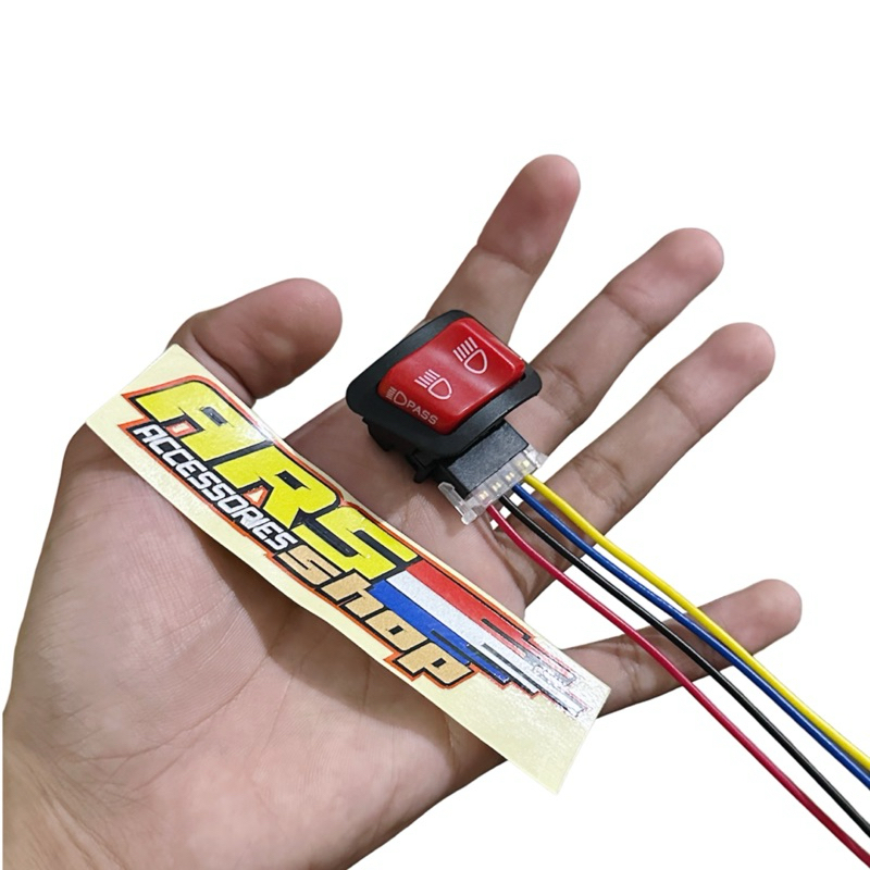 TOMBOL Motorcycle Dim On Off Light Cable Switch Socket 4 Pin Button ...