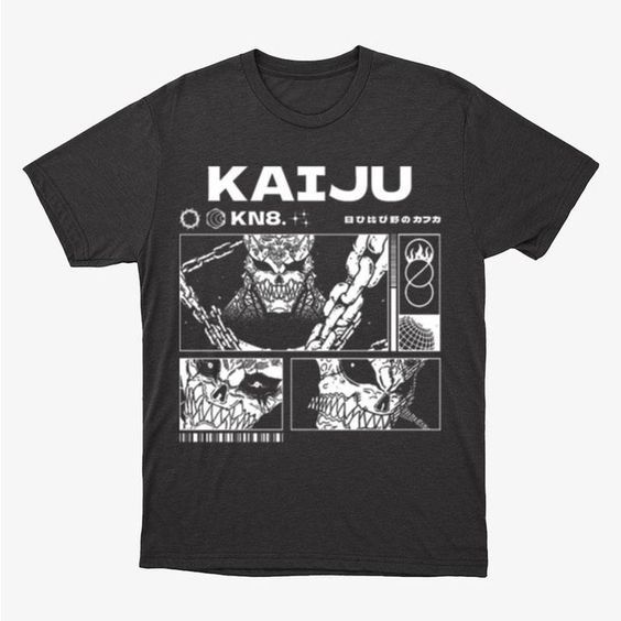 Tshirt Kaiju 8 KN8 Monster 8 Black Anime Manga Kaiju Monster Squad ...