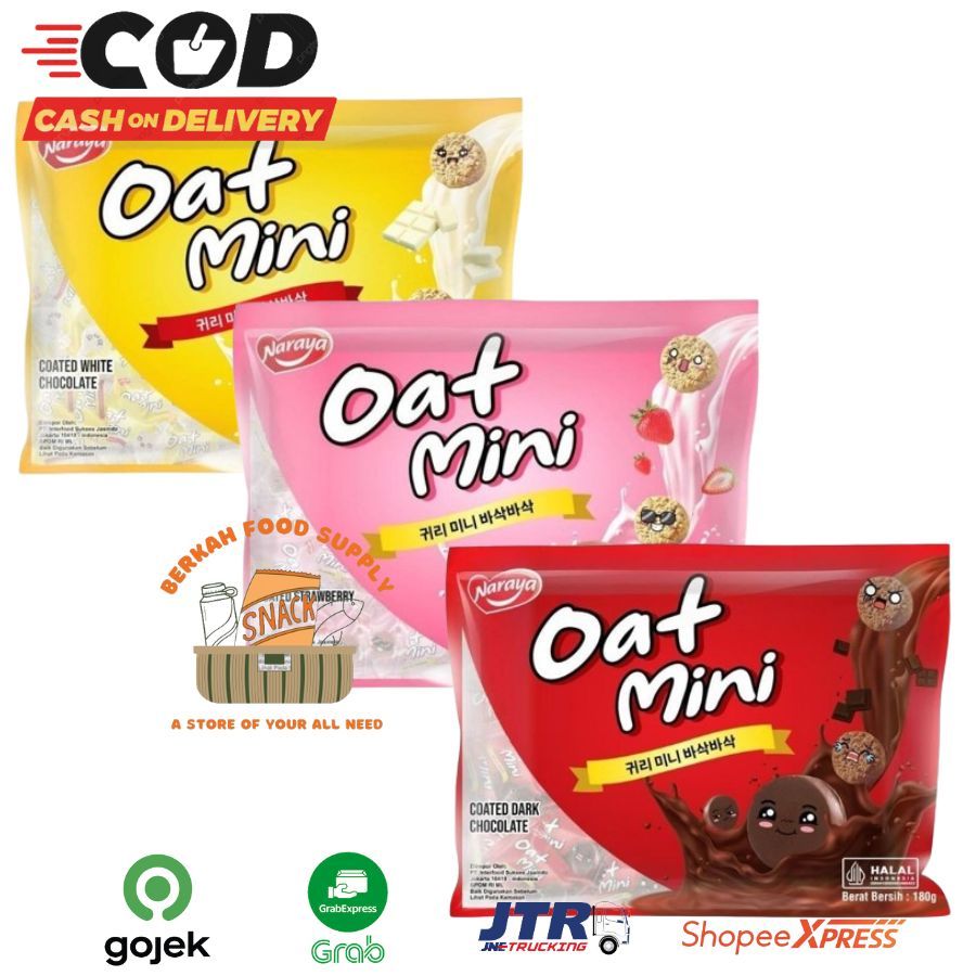 [BERKAH] Naraya Oat Mini 180gr Oatchoco Oat Dark Chocolate Strawberry ...