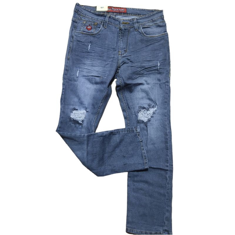 Jumbo Men's Long ripped jeans | Shopee Malaysia