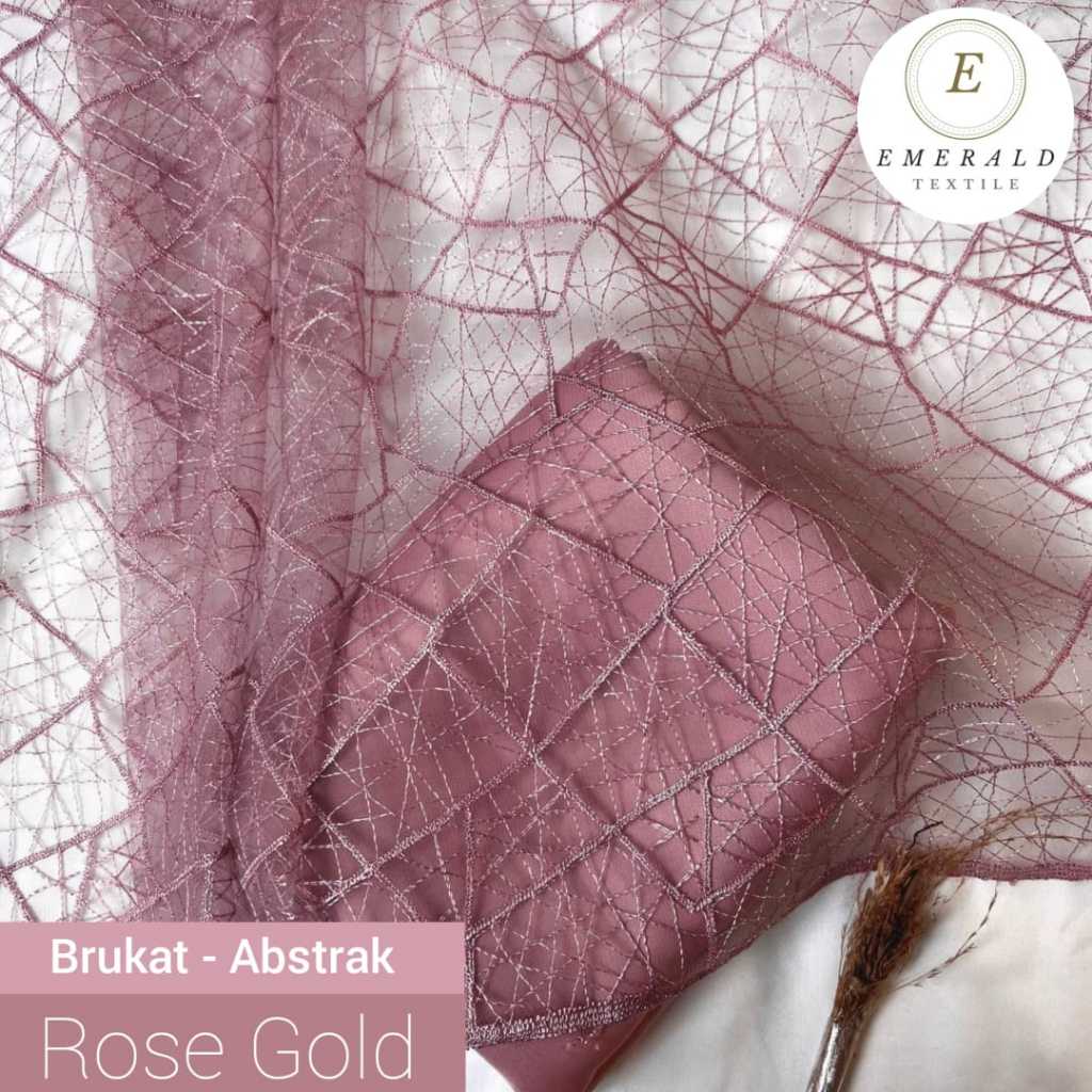 Half A METER OF French Tile Brukat Fabric Abstract Motif Kebaya ...